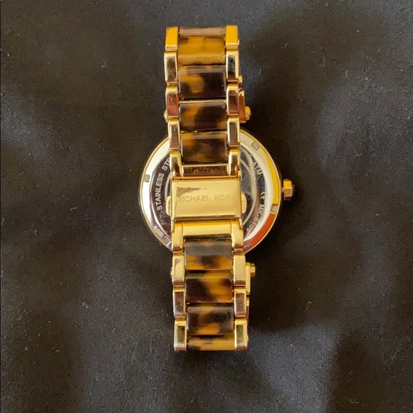 Gold and leopard Michael Kors watch